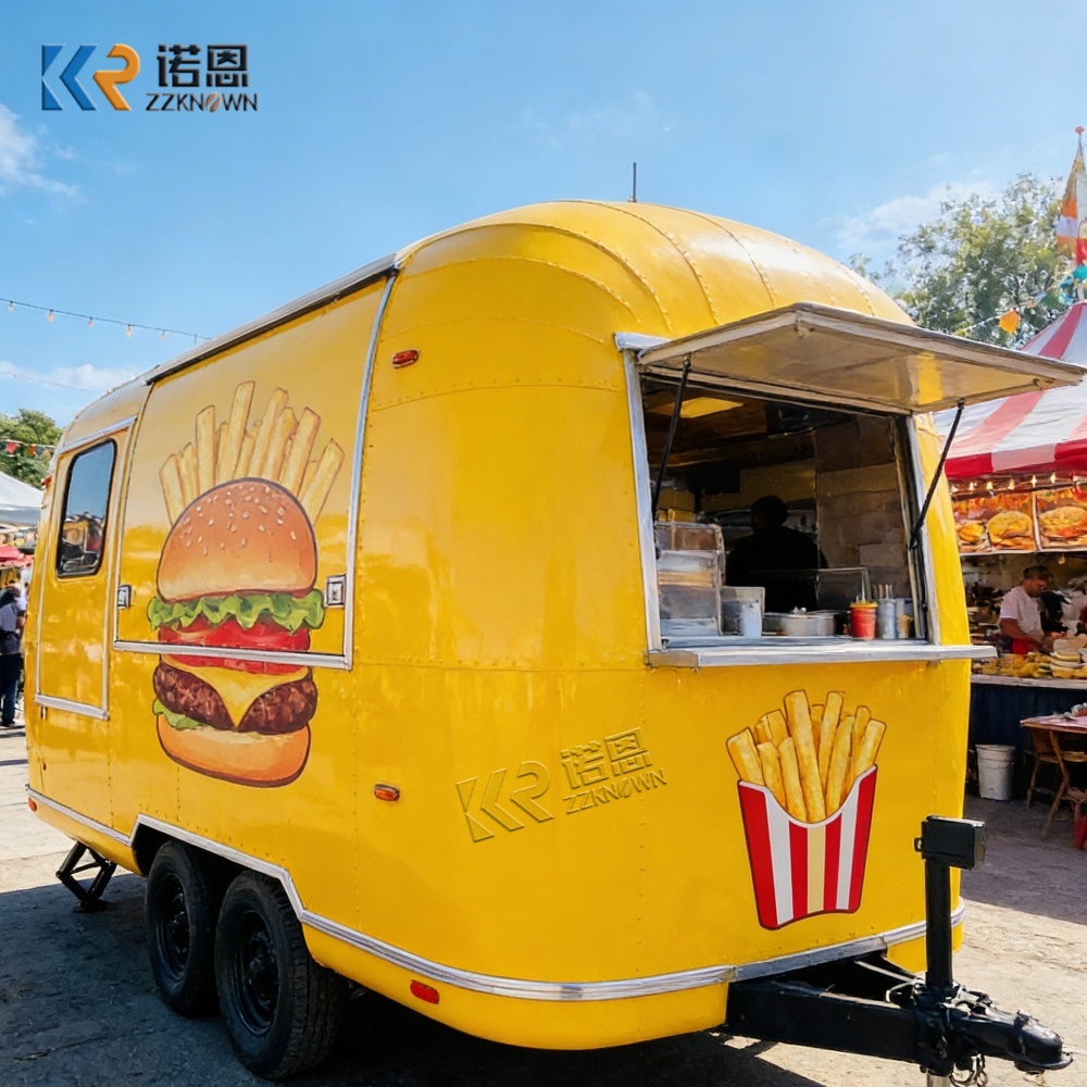 Food Snacks Business - Outdoor Mobile Food Truck Stainless Steel