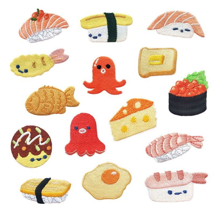 Food Snacks Pictures - 10 Pcs Embroidery Patch Popular Food