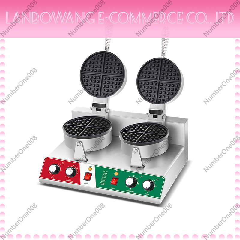 Food Snacks Business - Rotating Waffle Maker Griddle Non-stick Waffle