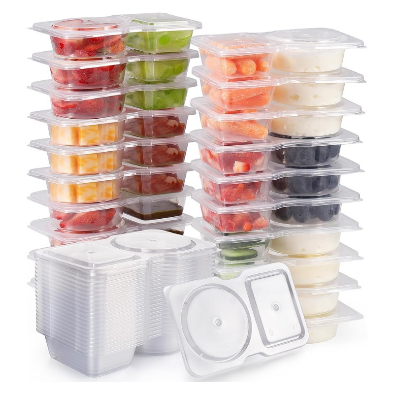 Food And Snacks For Picnic - 5/10/20/40PCS Double Compartment Seasoning Container with