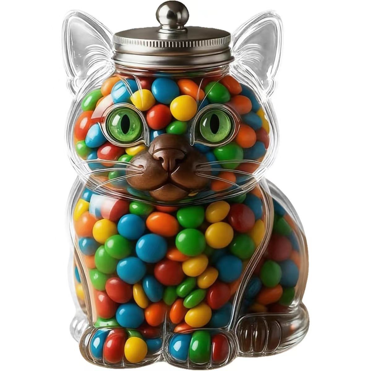 Cute Cat Shaped Glass Candy Ja - đánh giá và giá Food Snacks Candy