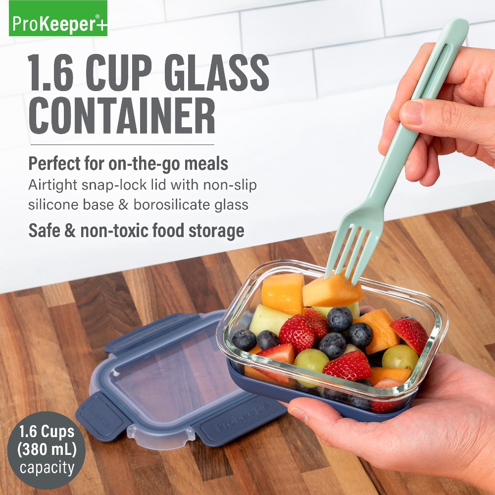 2 Pack 1.6 Cup Glass Food Stor - đánh giá và giá Dry Food Snacks