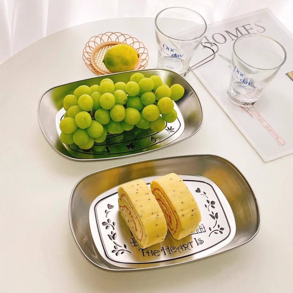 2PCS Vintage American Tin Tray - đánh giá và giá Food And Snacks For Picnic