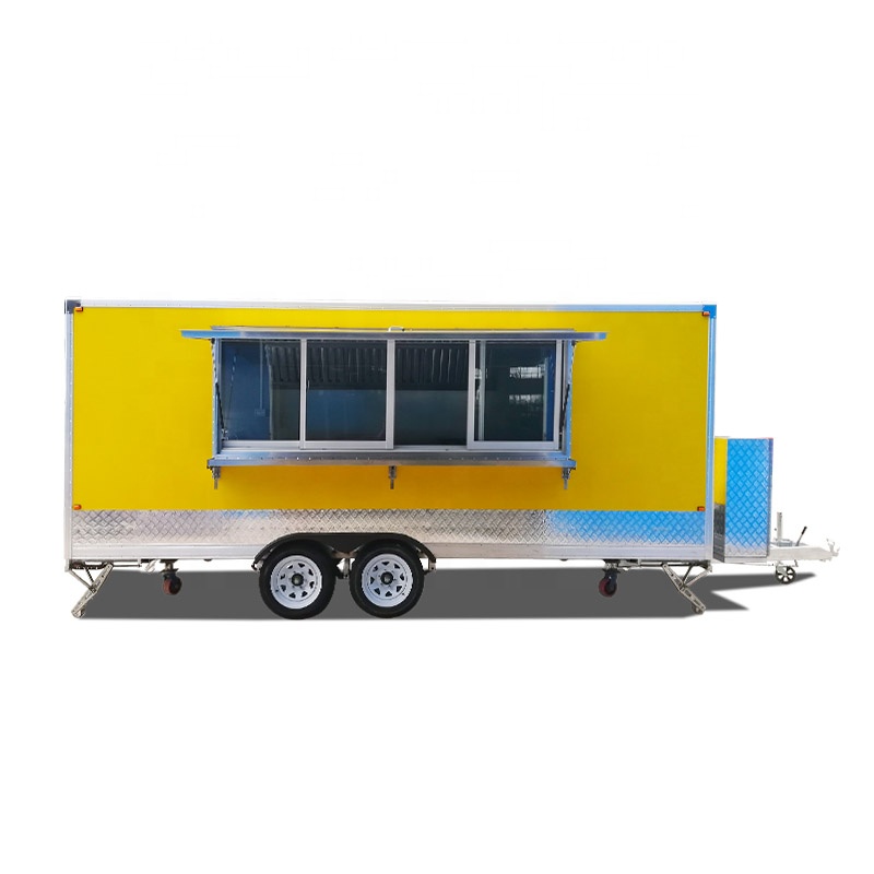 Square Type Food Trailer Custo - đánh giá và giá Food Snacks Business