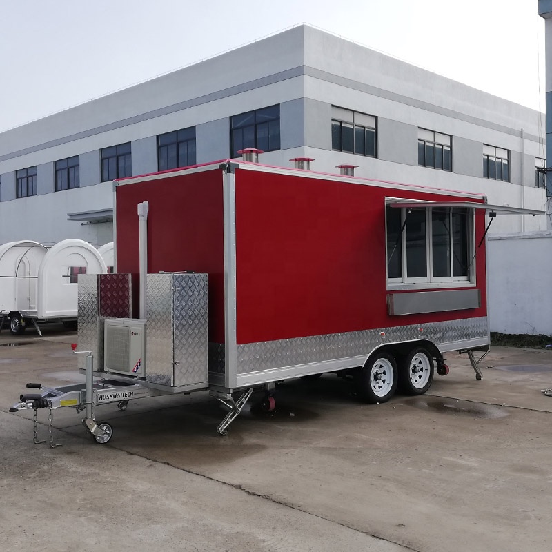 Square Type Food Trailer Custo - đánh giá và giá Food Snacks Business