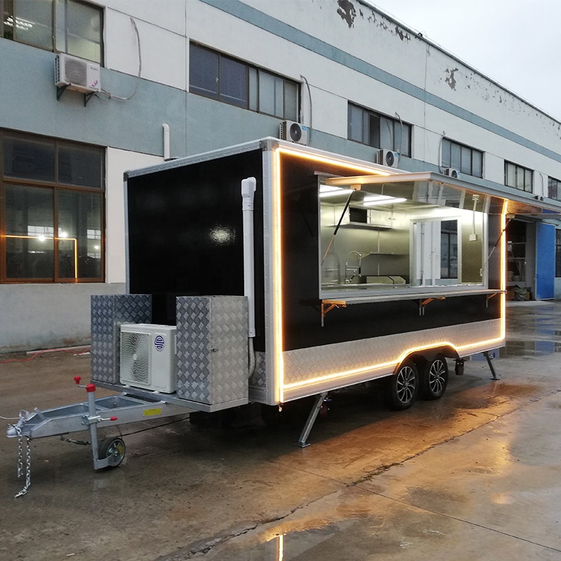 Square Type Food Trailer Custo - đánh giá và giá Food Snacks Business