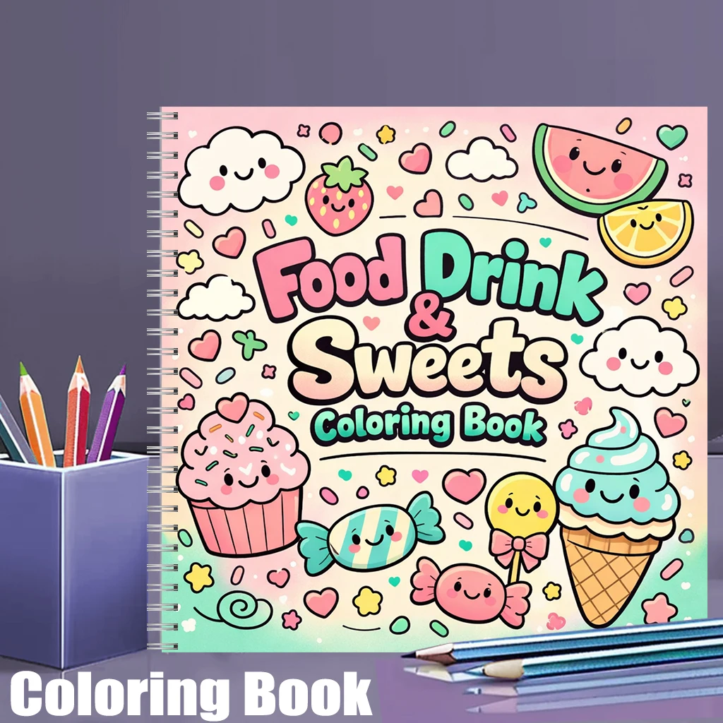 Coloring Book FOOD DRINK & SWE - đánh giá và giá Food Y Snacks Coloring Book