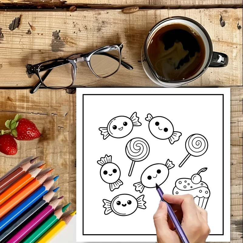 Coloring Book FOOD DRINK & SWE - đánh giá và giá Food Y Snacks Coloring Book