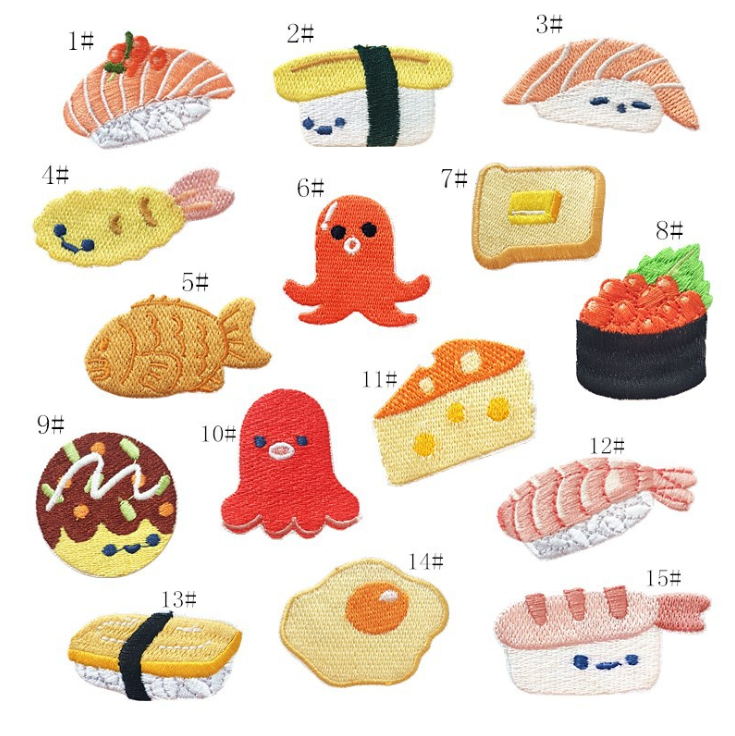 10 Pcs Embroidery Patch Popula - đánh giá và giá Food Snacks Pictures