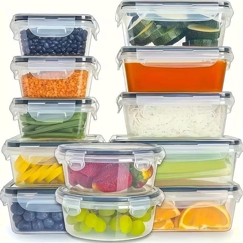 4-Piece Clear Food Storage Con - đánh giá và giá Dry Food Snacks