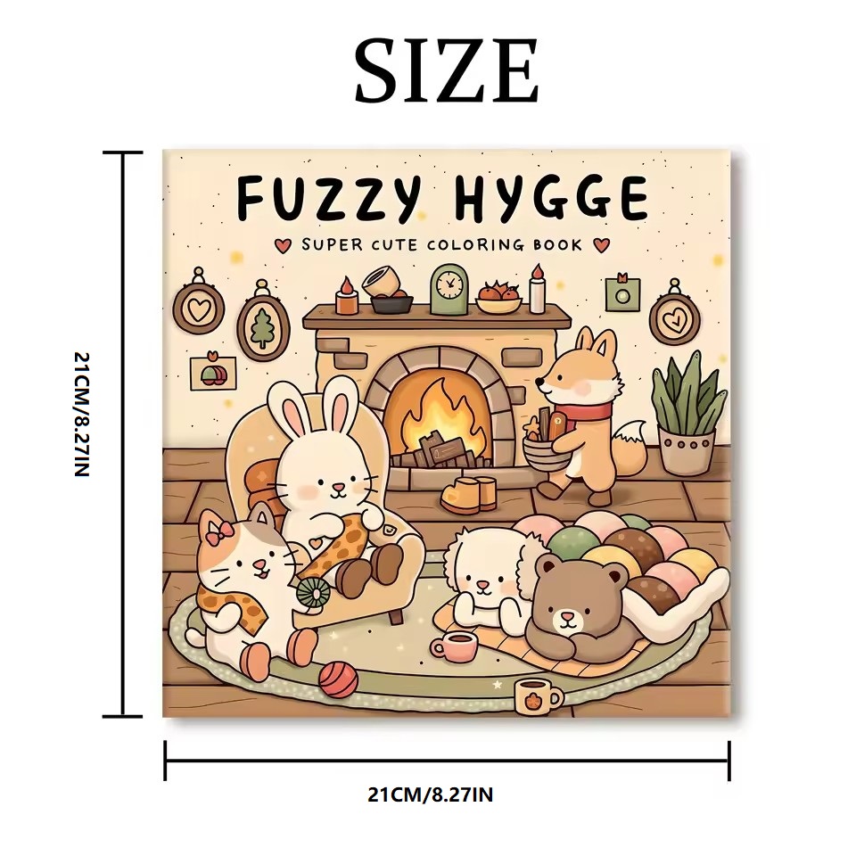 FUZZY HYGGE Adult Coloring Boo - đánh giá và giá Food Y Snacks Coloring Book