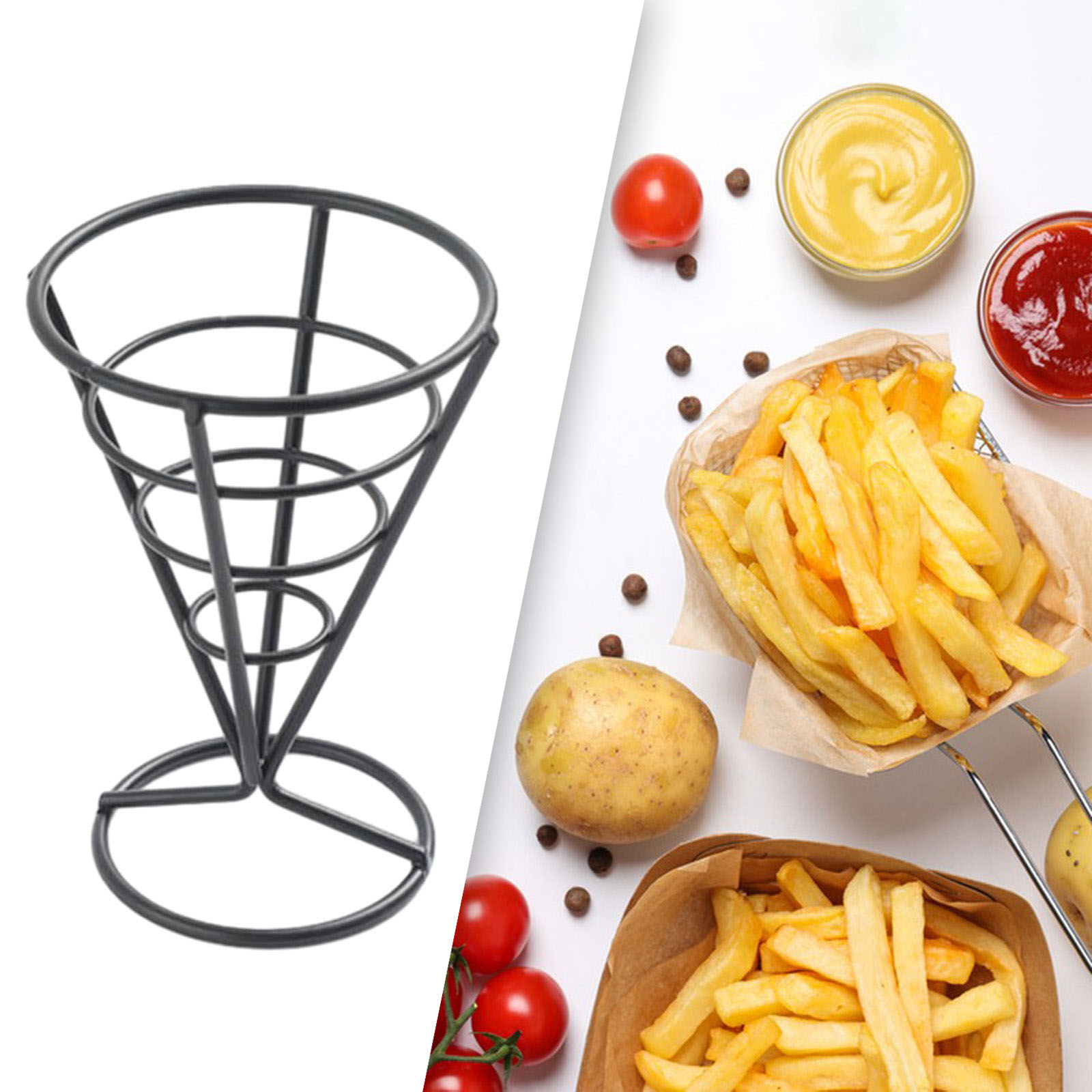 Cone Holder Stand French Fried - đánh giá và giá Food And Snacks For Picnic
