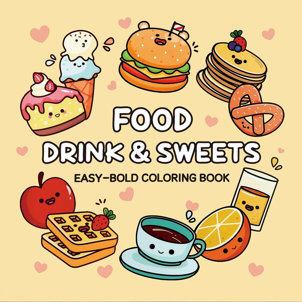 Food Drink & Sweets Easy-bold  - đánh giá và giá Food Y Snacks Coloring Book