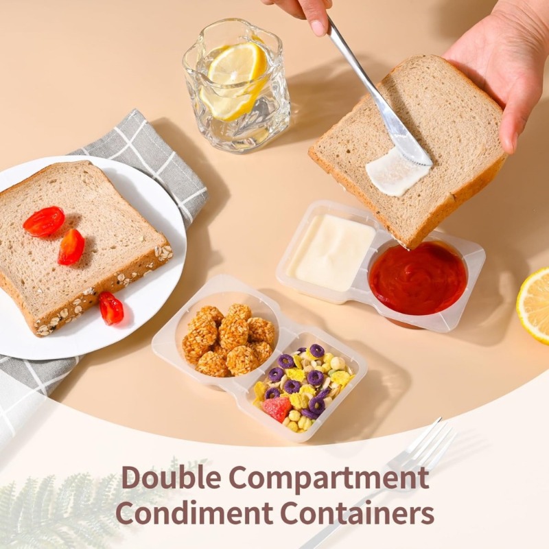 5/10/20/40PCS Double Compartme - đánh giá và giá Food And Snacks For Picnic