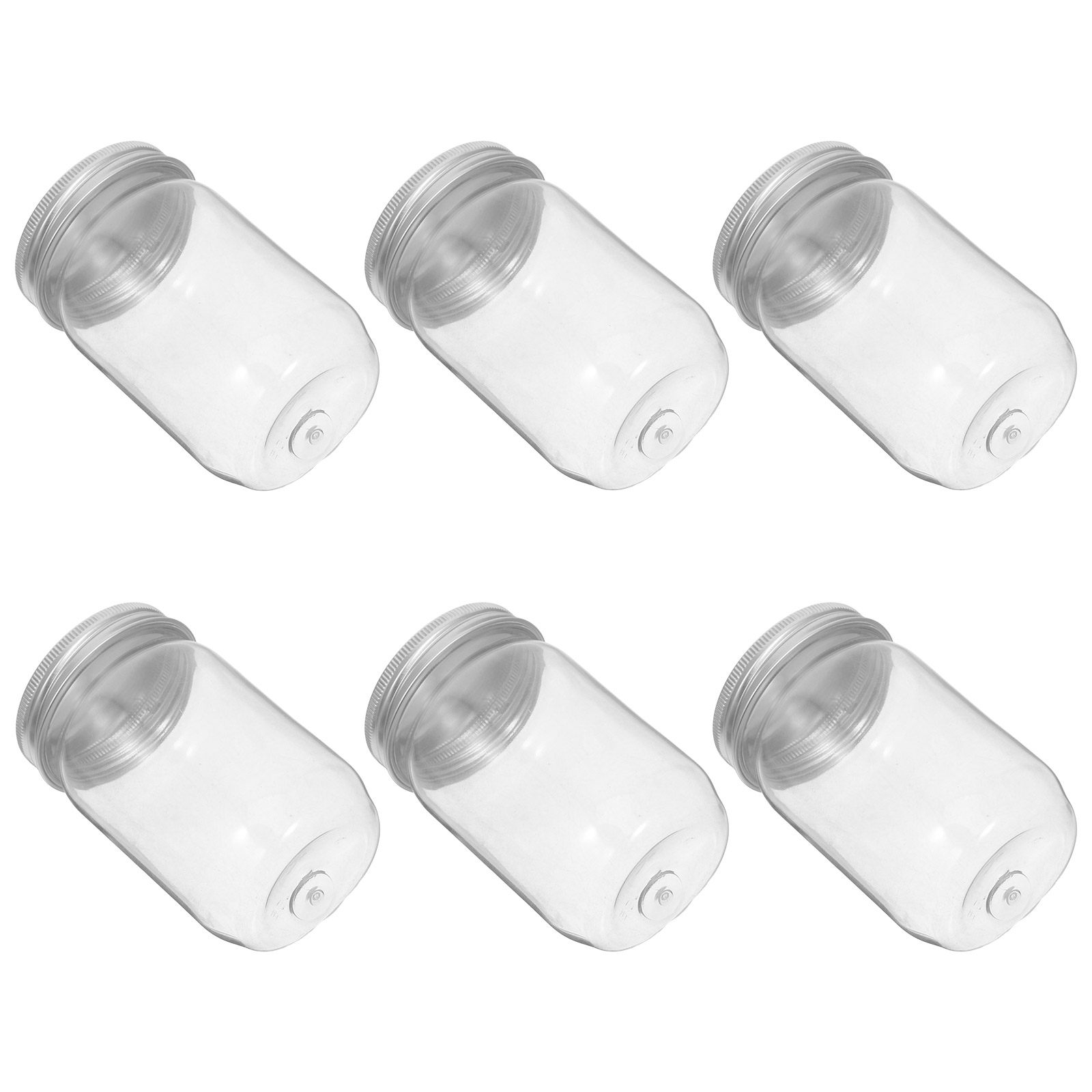 6Pcs Clear Plastic Mason Jars  - đánh giá và giá Food Snacks Candy