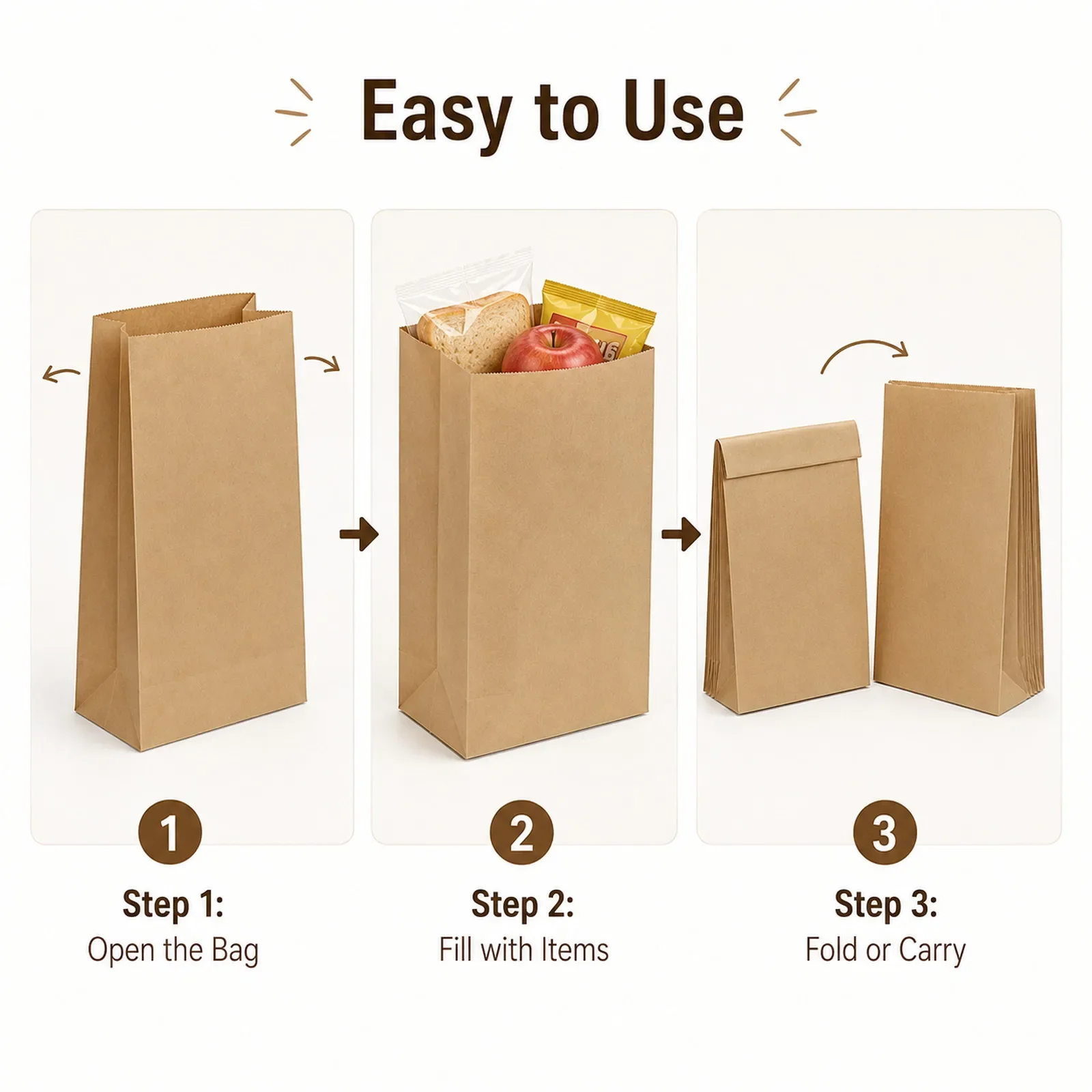 10-30Pcs Small Brown Kraft Pap - đánh giá và giá Food Snacks Candy